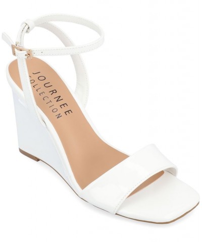 Women's Konna Wedge Sandals White $52.99 Shoes