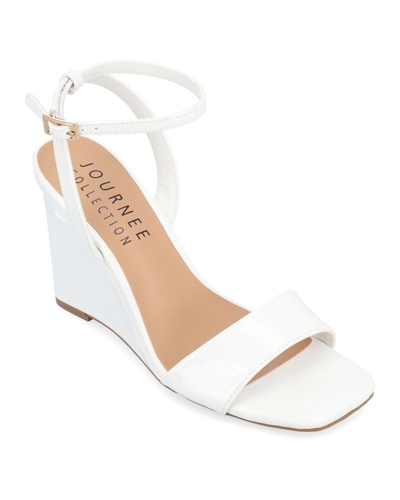 Women's Konna Wedge Sandals White $52.99 Shoes