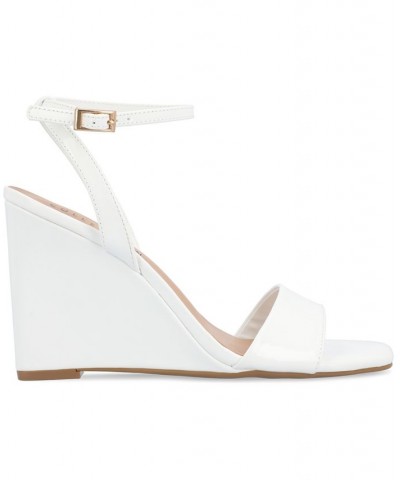 Women's Konna Wedge Sandals White $52.99 Shoes