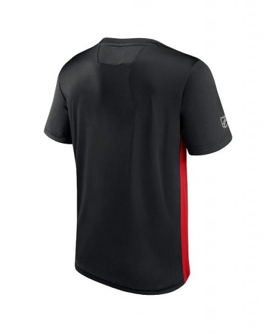 Men's Branded Black, Red Carolina Hurricanes Authentic Pro Rink Tech T-Shirt $31.34 T-Shirts