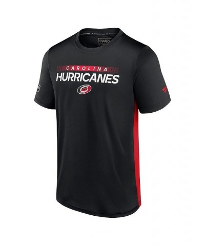 Men's Branded Black, Red Carolina Hurricanes Authentic Pro Rink Tech T-Shirt $31.34 T-Shirts