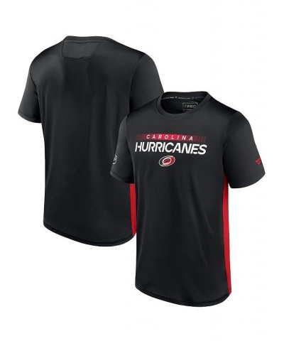 Men's Branded Black, Red Carolina Hurricanes Authentic Pro Rink Tech T-Shirt $31.34 T-Shirts