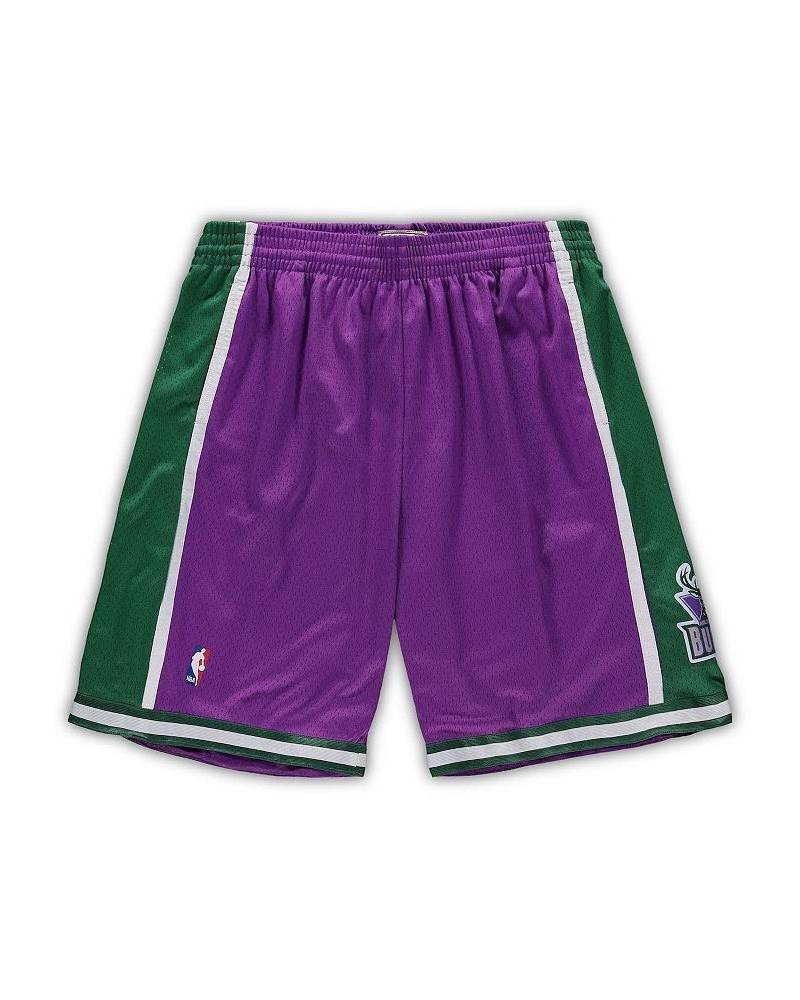 Men's Purple Milwaukee Bucks Big and Tall Hardwood Classics Team Swingman Shorts $38.00 Shorts