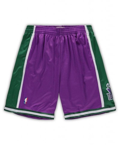 Men's Purple Milwaukee Bucks Big and Tall Hardwood Classics Team Swingman Shorts $38.00 Shorts