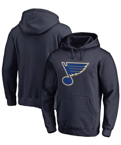 Men's Navy St. Louis Blues Primary Team Logo Fleece Pullover Hoodie $23.20 Sweatshirt