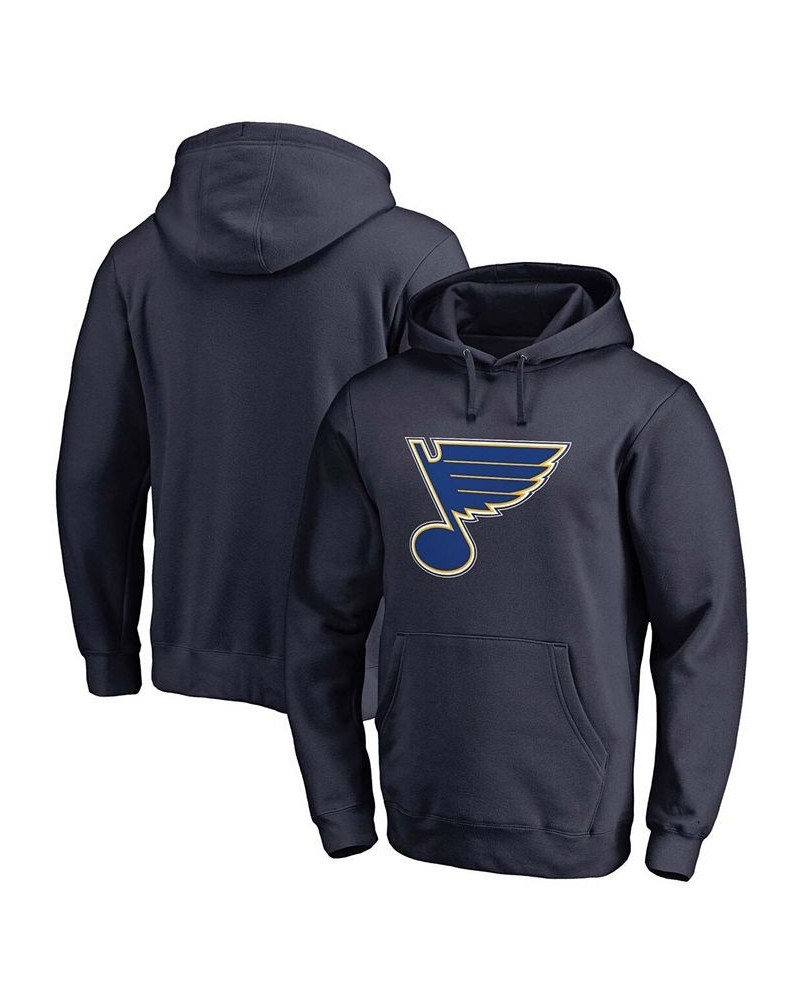 Men's Navy St. Louis Blues Primary Team Logo Fleece Pullover Hoodie $23.20 Sweatshirt