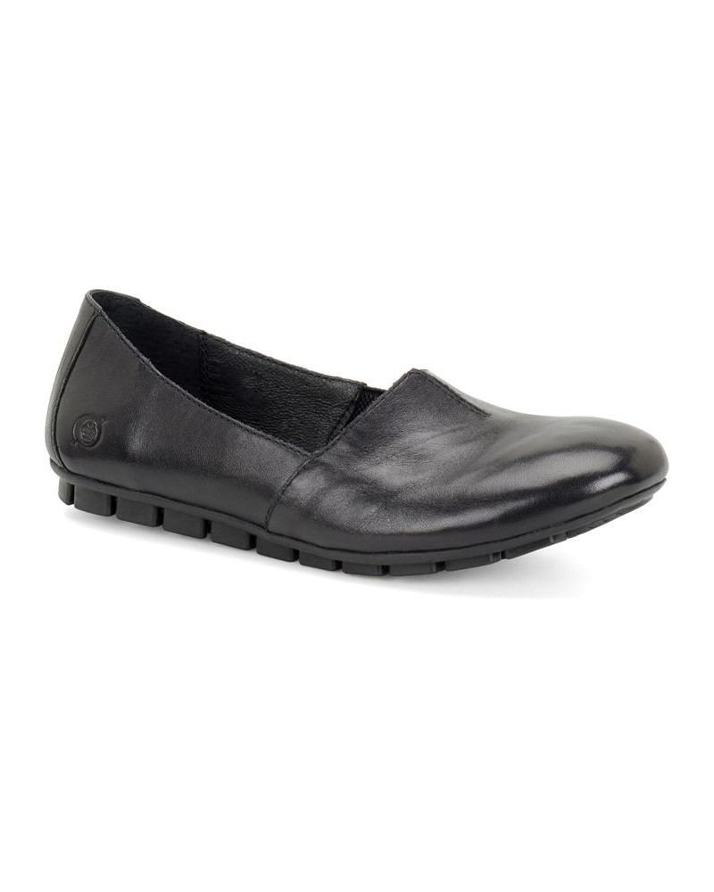 Women's Sebra Comfort Slip On Flats Black $60.00 Shoes