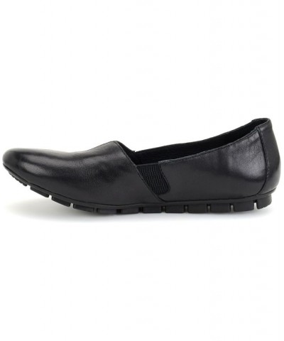 Women's Sebra Comfort Slip On Flats Black $60.00 Shoes