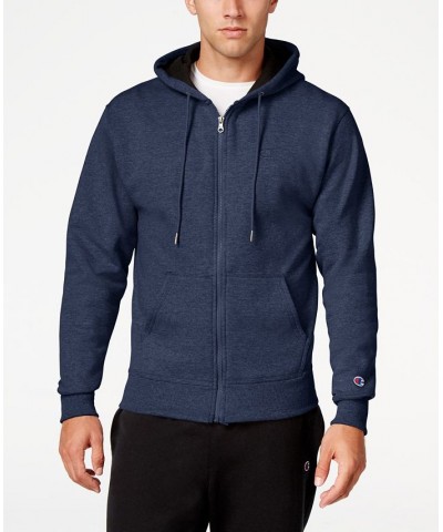 Men's Powerblend Fleece Zip Hoodie Navy $23.06 Sweatshirt