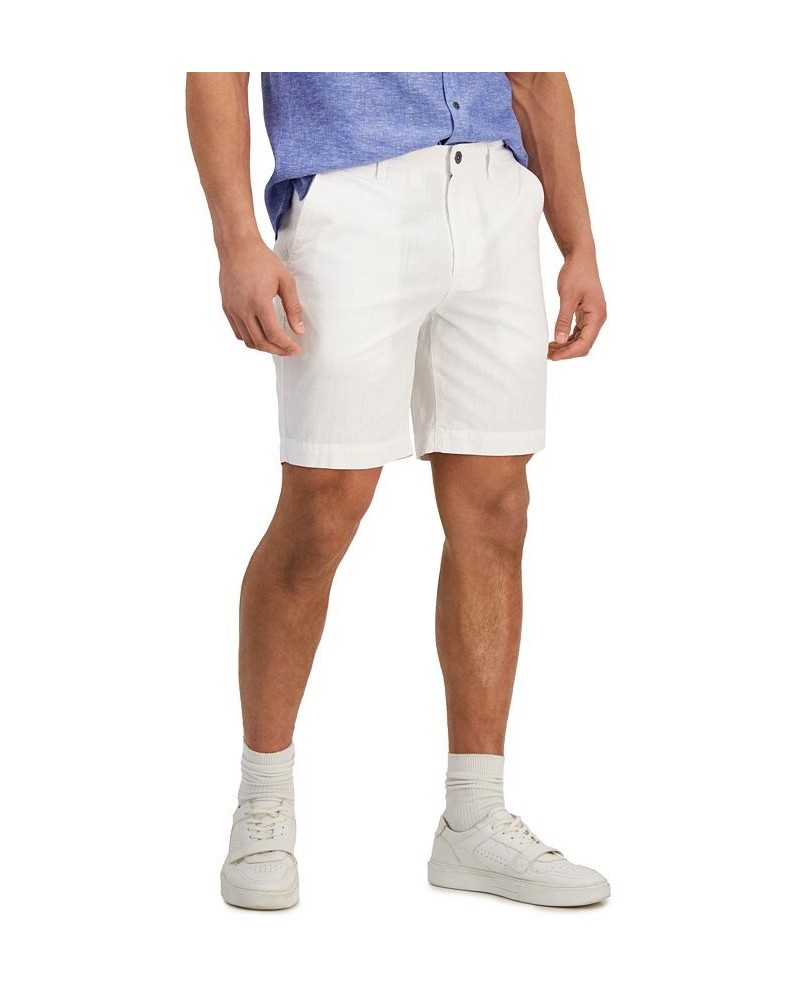 Classic-Fit Solid 8.5" Chambray Shorts White $18.07 Shorts