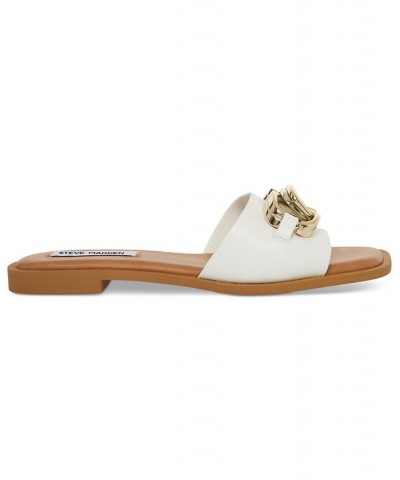 Women's Gene Embellished Slide Sandals White $42.72 Shoes