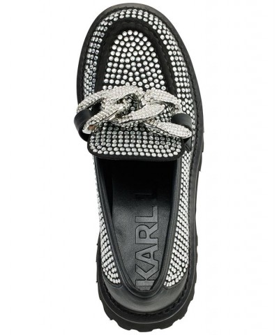 Women's Giana Slip-On Embellished Loafer Flats Black $74.73 Shoes