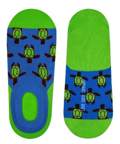 Men's Turtle Novelty No-Show Socks Blue $10.39 Socks