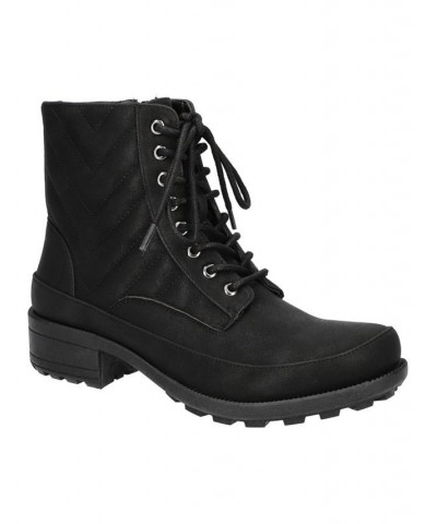 Women's Elsie Ankle Boots Black Matte $35.39 Shoes