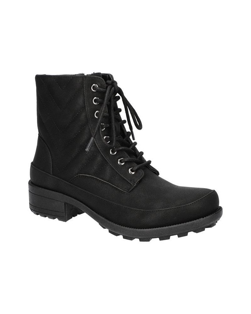 Women's Elsie Ankle Boots Black Matte $35.39 Shoes