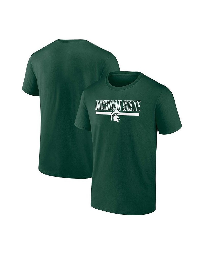 Men's Branded Green Michigan State Spartans Classic Inline Team T-shirt $19.24 T-Shirts