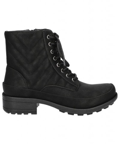 Women's Elsie Ankle Boots Black Matte $35.39 Shoes