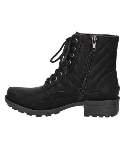 Women's Elsie Ankle Boots Black Matte $35.39 Shoes