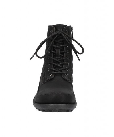 Women's Elsie Ankle Boots Black Matte $35.39 Shoes