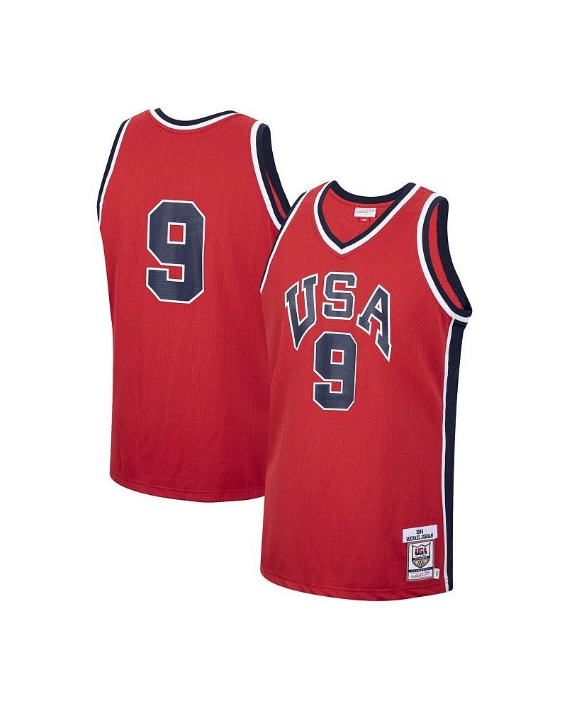 Men's Michael Jordan Red USA Basketball Authentic 1984 Jersey $91.20 Jersey