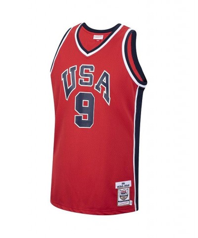 Men's Michael Jordan Red USA Basketball Authentic 1984 Jersey $91.20 Jersey