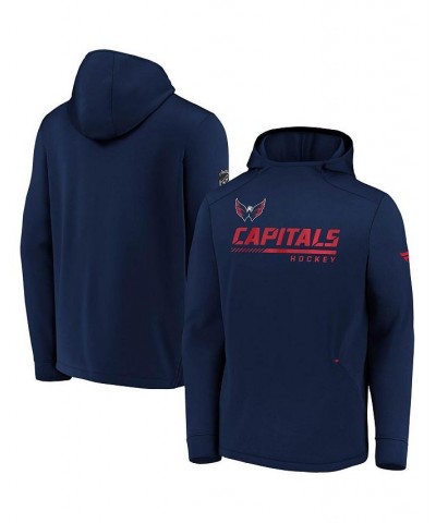 Men's Branded Navy Washington Capitals Authentic Pro Locker Room Pullover Hoodie $38.54 Sweatshirt