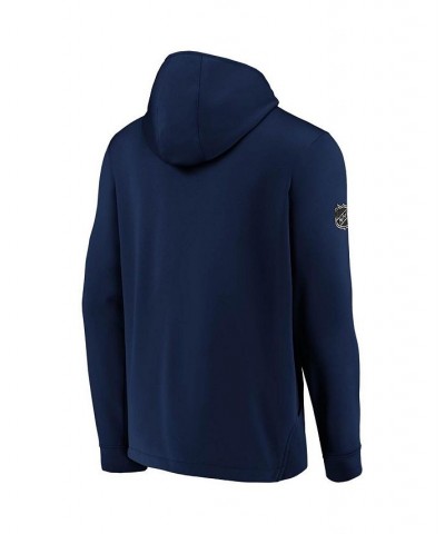 Men's Branded Navy Washington Capitals Authentic Pro Locker Room Pullover Hoodie $38.54 Sweatshirt