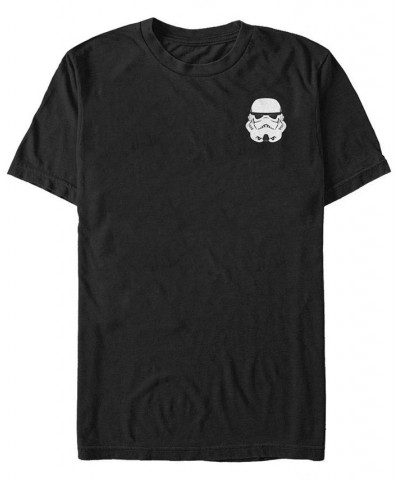 Star Wars Men's Storm Trooper Helmet Left Chest Short Sleeve T-Shirt Black $18.19 T-Shirts