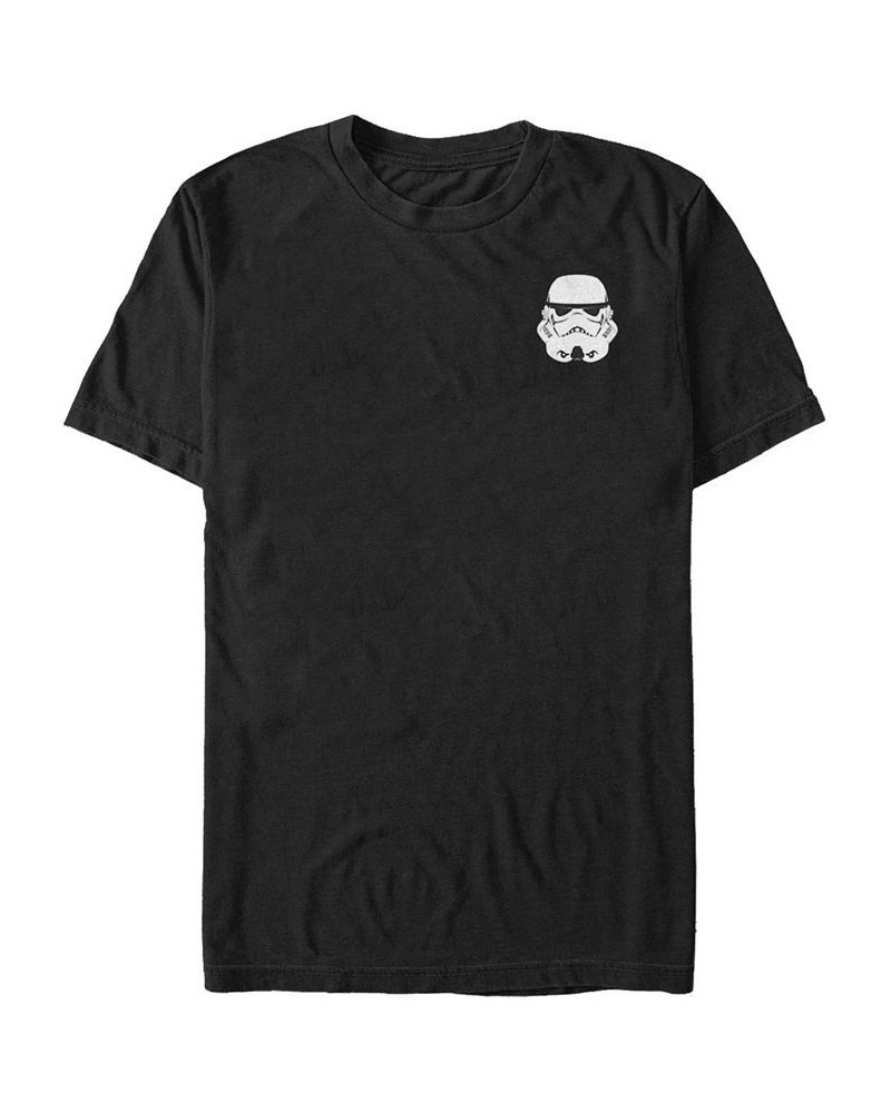 Star Wars Men's Storm Trooper Helmet Left Chest Short Sleeve T-Shirt Black $18.19 T-Shirts