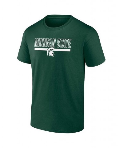 Men's Branded Green Michigan State Spartans Classic Inline Team T-shirt $19.24 T-Shirts