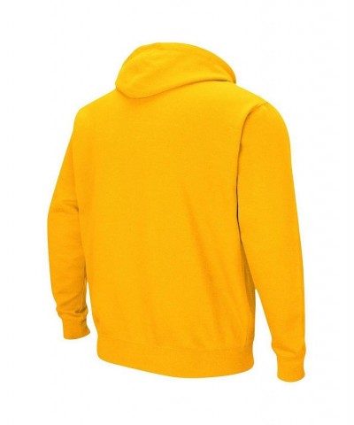 Men's Gold Iowa Hawkeyes Arch & Logo 3.0 Pullover Hoodie $34.79 Sweatshirt