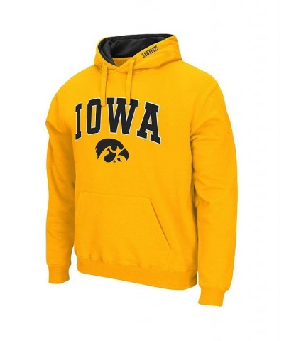 Men's Gold Iowa Hawkeyes Arch & Logo 3.0 Pullover Hoodie $34.79 Sweatshirt