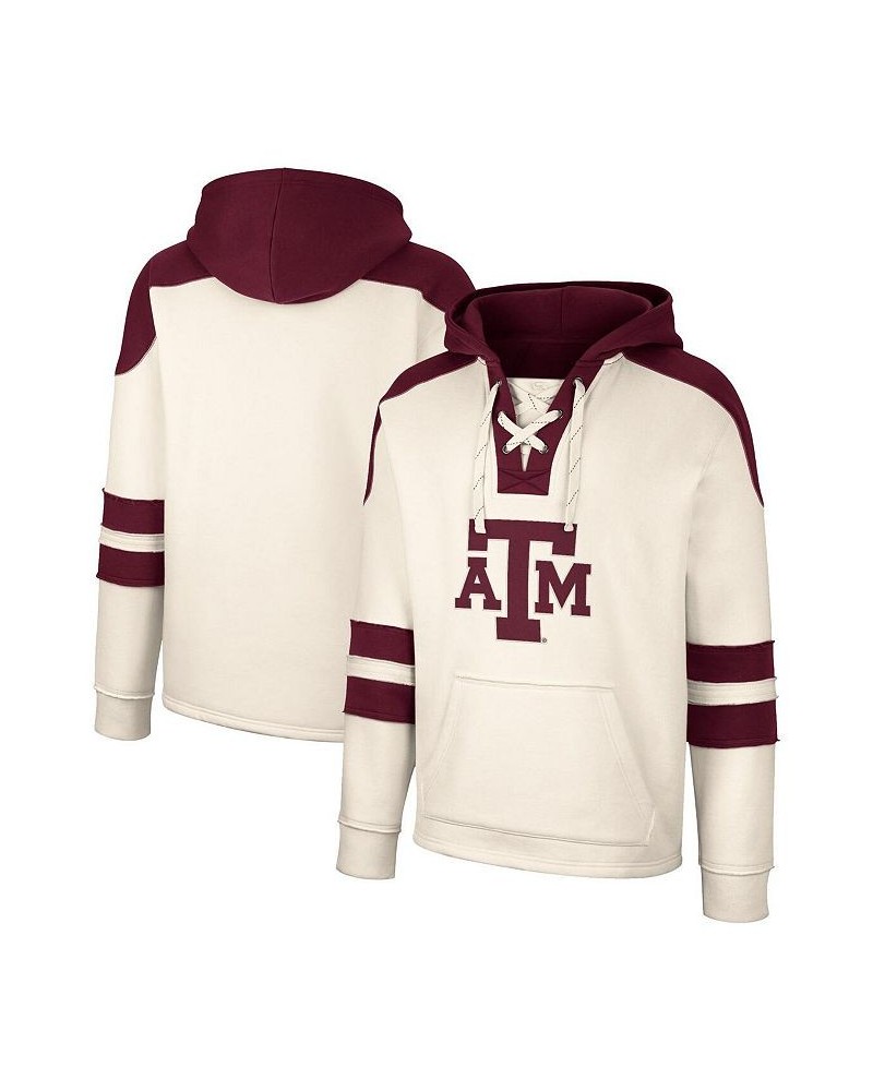 Men's Cream Texas A&M Aggies Lace-Up 4.0 Vintage-Like Pullover Hoodie $33.75 Sweatshirt