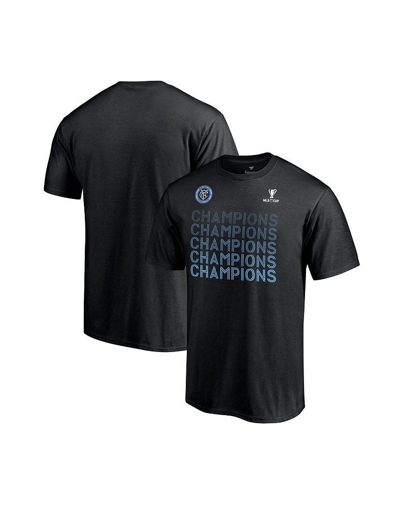 Men's Branded Black New York City FC 2021 MLS Cup Champions Standard T-shirt $16.92 T-Shirts