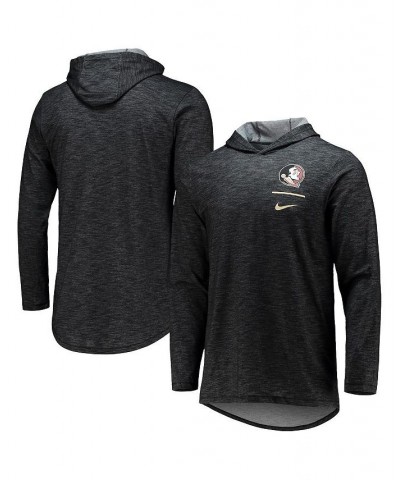 Men's Black Florida State Seminoles Slub Space-Dye Performance Long Sleeve Hoodie T-shirt $34.30 T-Shirts