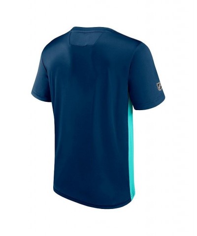 Men's Branded Deep Sea Blue, Light Blue Seattle Kraken Authentic Pro Rink Tech T-Shirt $18.49 T-Shirts