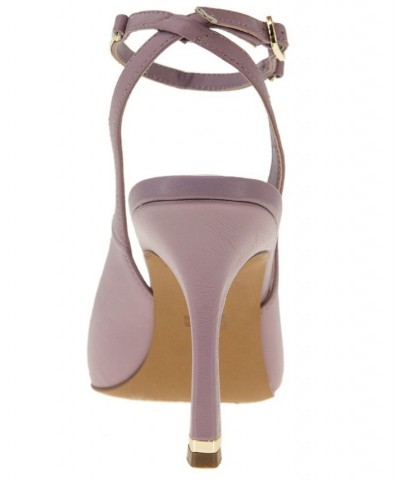 Women's Romi Chain Ankle Strap Pumps Purple $65.56 Shoes