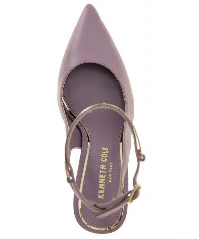 Women's Romi Chain Ankle Strap Pumps Purple $65.56 Shoes