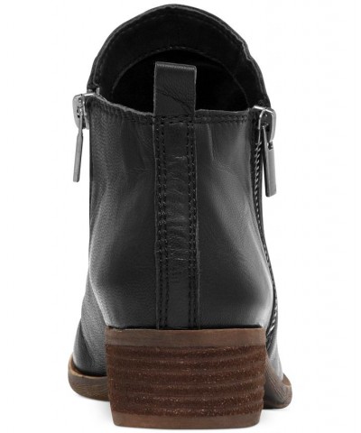 Women's Basel Leather Booties Black $62.58 Shoes