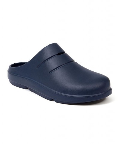 Men's Winston Comfort Cushioned Clogs Slippers Blue $16.49 Shoes