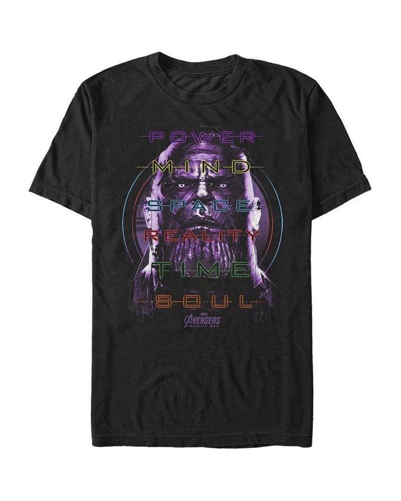 Marvel Men's Avengers Infinity War Thanos Power Mind Space Short Sleeve T-Shirt Black $14.70 T-Shirts