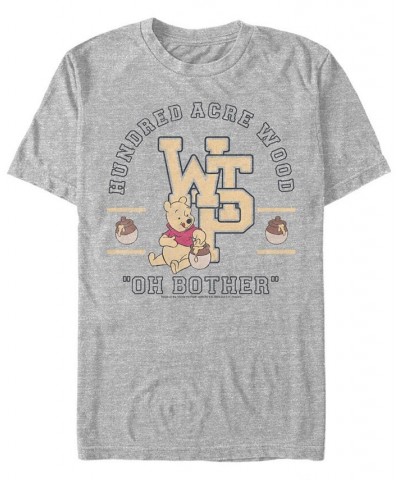 Men's Winnie Collegiate Short Sleeve T-Shirt Gray $20.64 T-Shirts