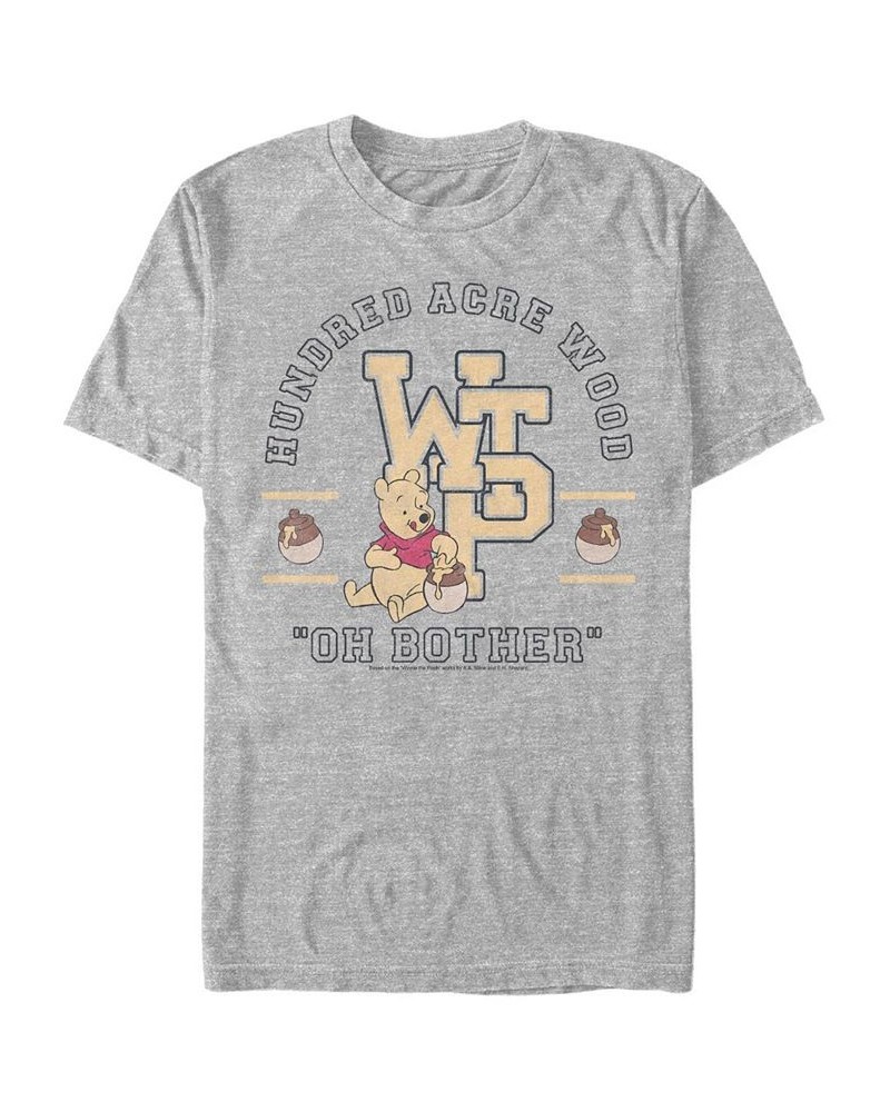 Men's Winnie Collegiate Short Sleeve T-Shirt Gray $20.64 T-Shirts