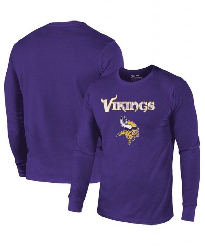 Minnesota Vikings Lockup Tri-Blend Long Sleeve T-shirt - Purple $24.00 T-Shirts