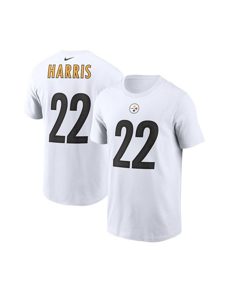 Men's Najee Harris White Pittsburgh Steelers Player Name Number T-shirt $23.00 T-Shirts