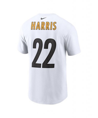 Men's Najee Harris White Pittsburgh Steelers Player Name Number T-shirt $23.00 T-Shirts