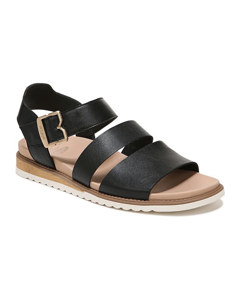 Women's Island-Glow Strappy Sandals Black $28.20 Shoes