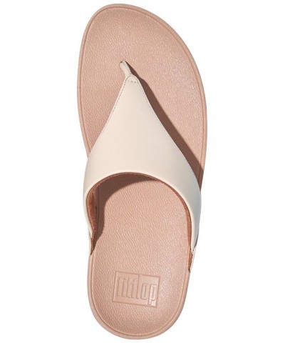 Lulu Leather Toepost Flip-Flop Sandals Tan/Beige $52.25 Shoes