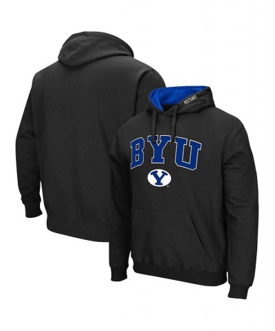 Men's Black BYU Cougars Arch & Logo 3.0 Pullover Hoodie $27.00 Sweatshirt