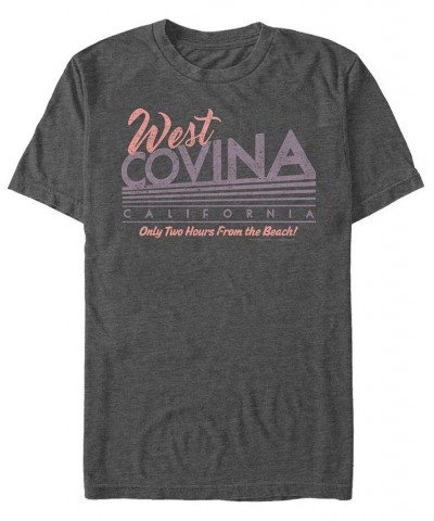 Men's West Covina California Short Sleeve T- shirt Gray $19.59 T-Shirts